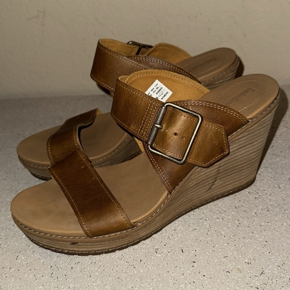 Timberland‎ Brenton Buckle Slide Sandals Wedges Size 9 - Picture 4 of 10